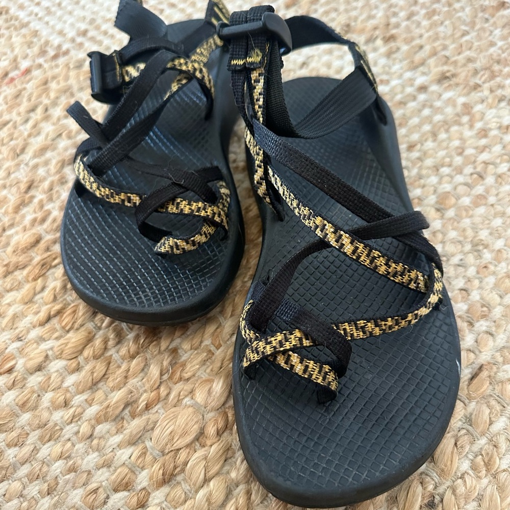 Chaco Women's Black and Gold Sandals
